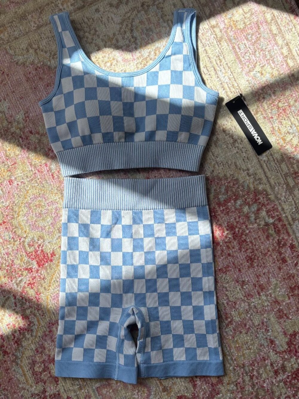 NWT Nova Sport // checkered seamless set